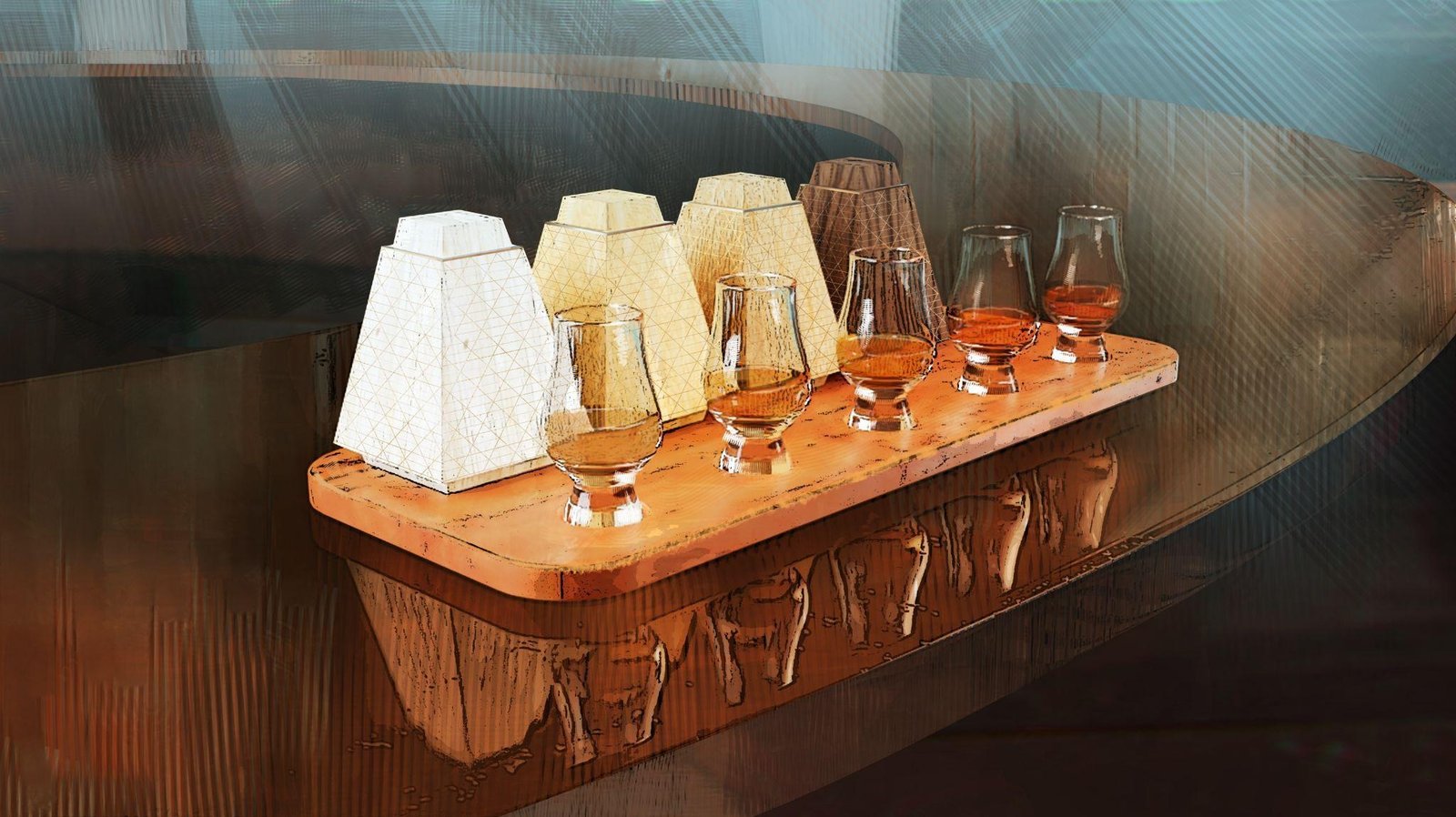 Yuntuo tasting display