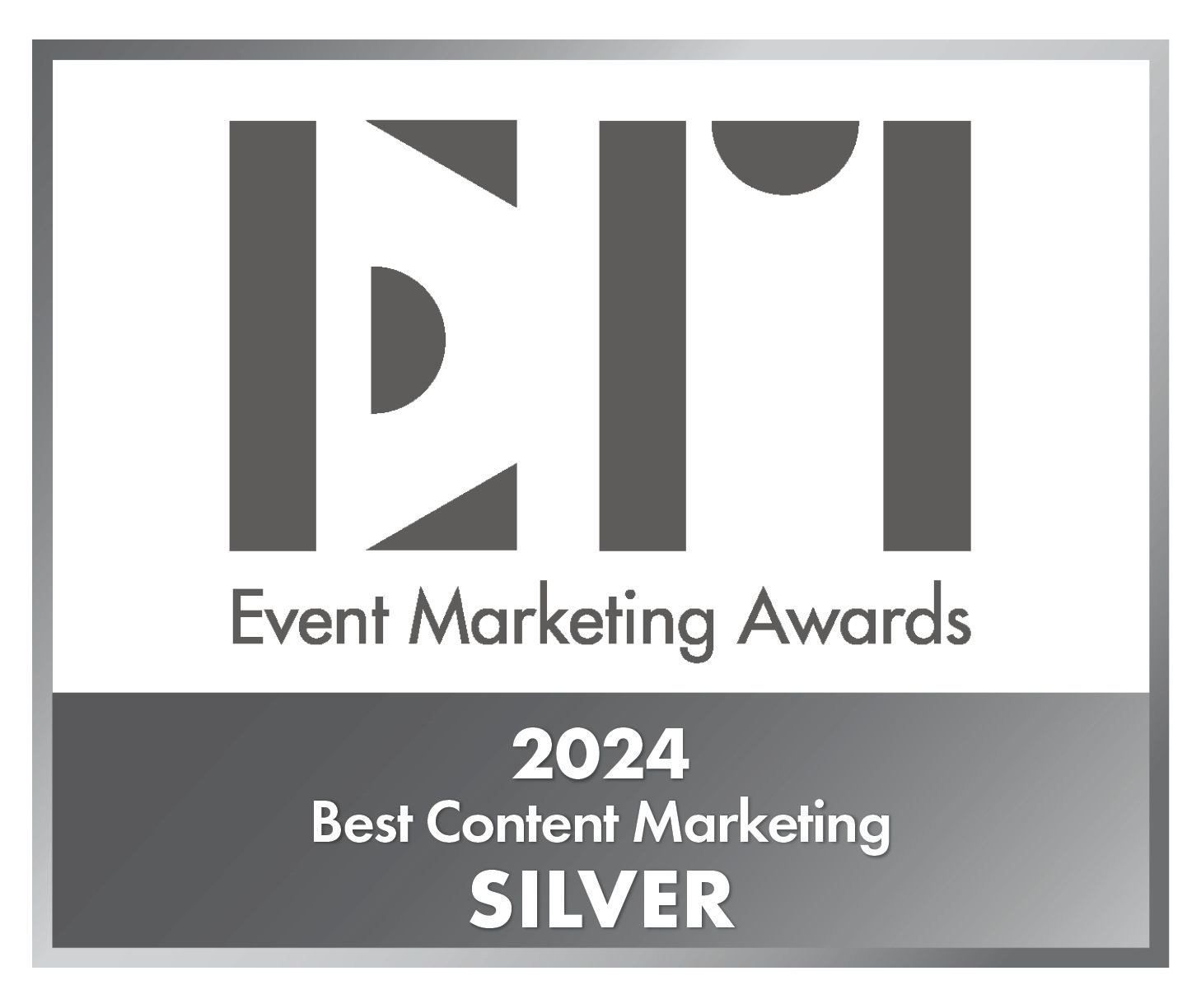 Event Marketing Awards Silver for Best Content Marketing